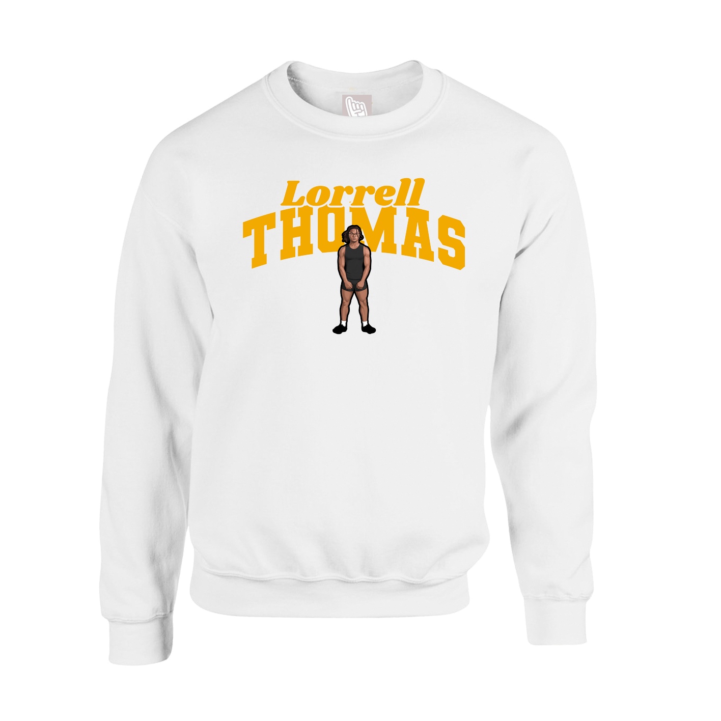 Fleece Crew — Signature Arch in White