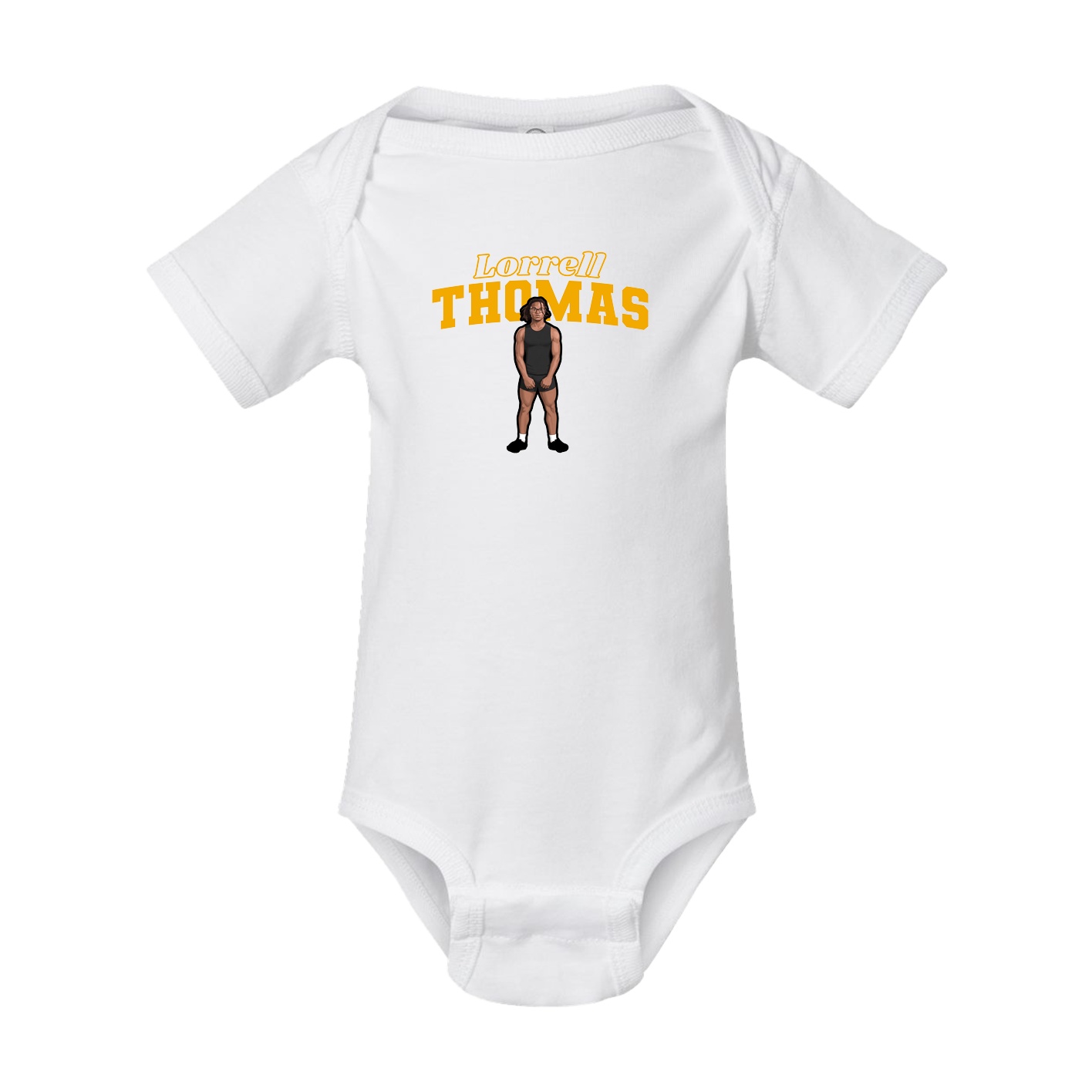 Baby Onesie — Name Arch in White
