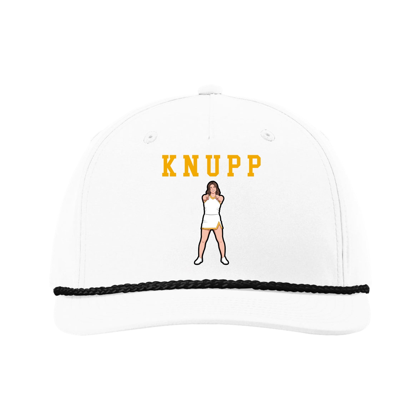 Five-Panel Classic Rope Cap — Shirsey in White