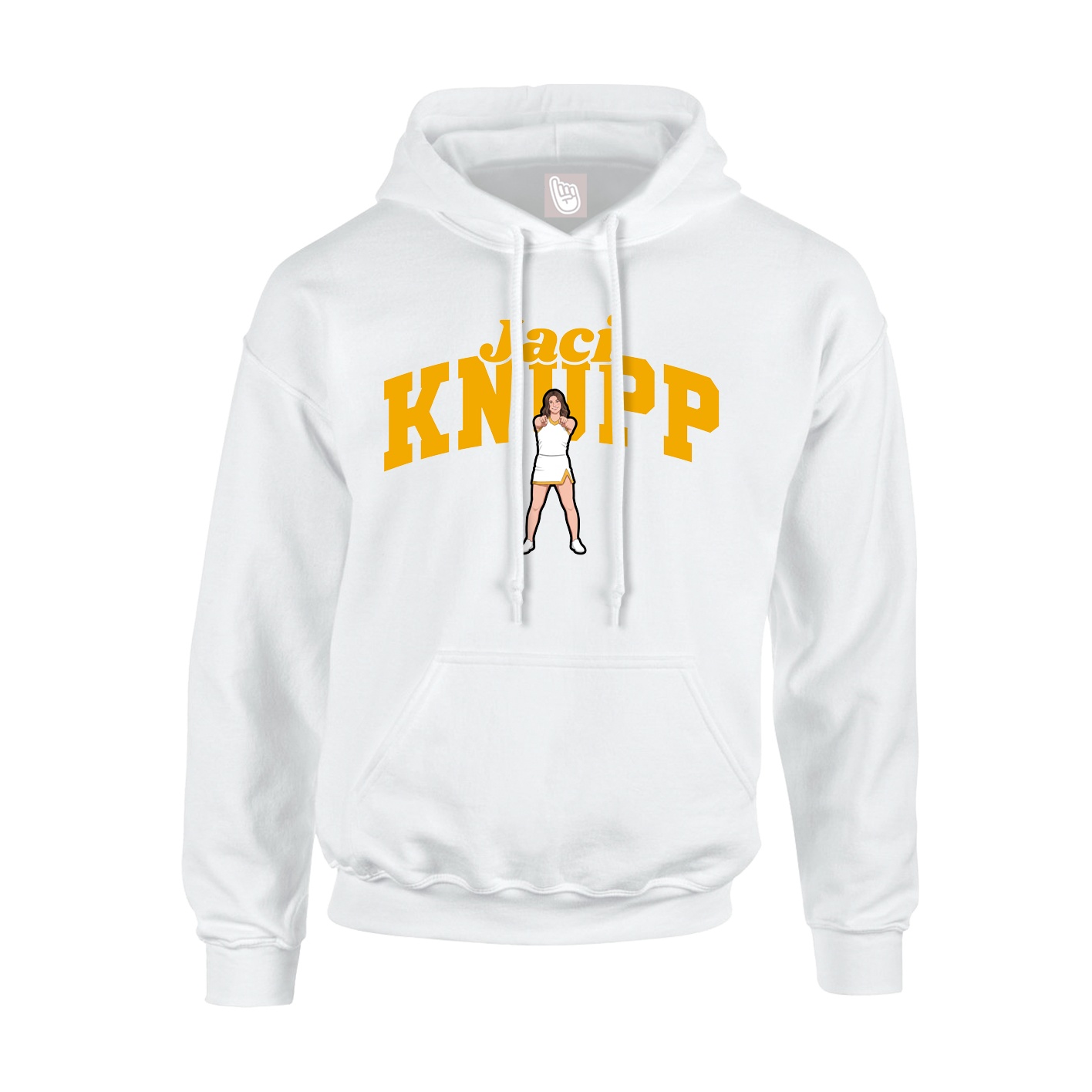 Youth Hoodie — Signature Arch in White