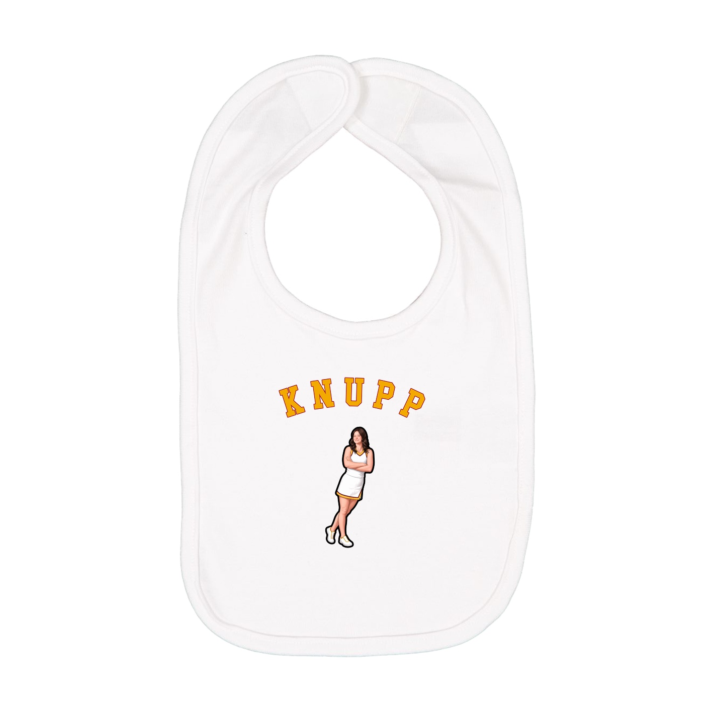 Infant Bib — Shirsey Arch in White