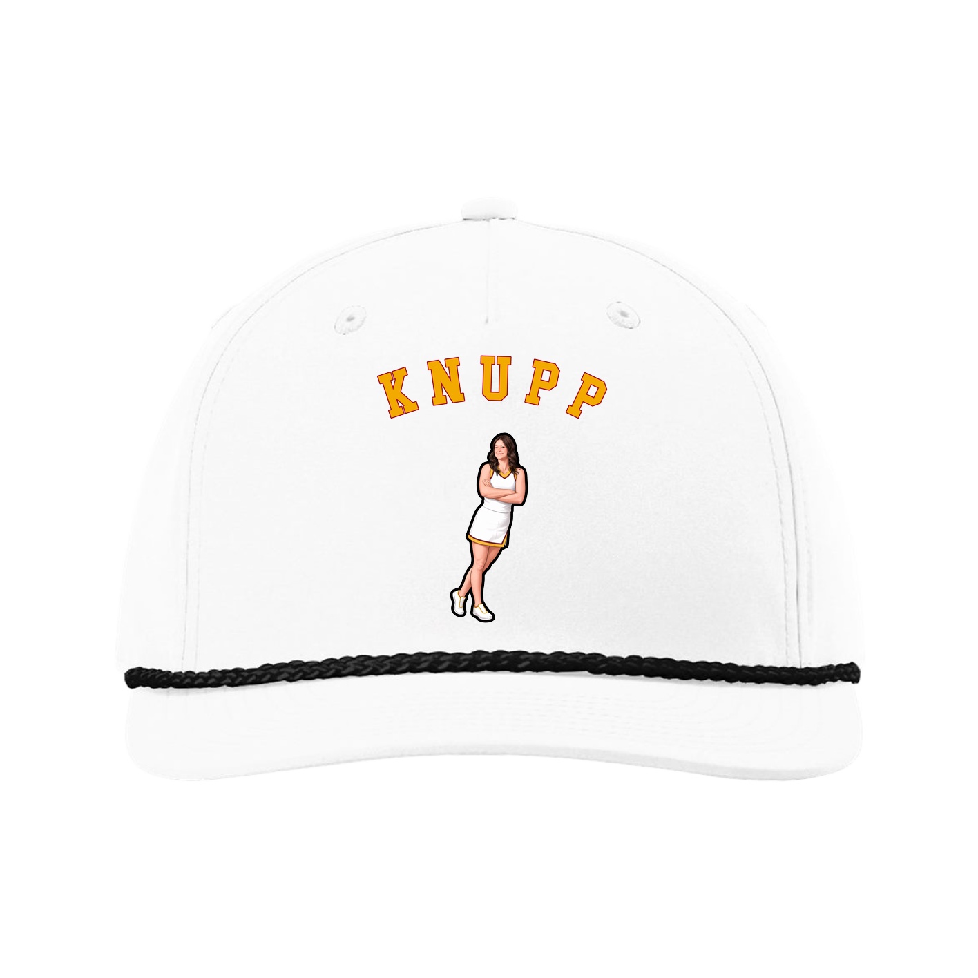 Five-Panel Classic Rope Cap — Shirsey Arch in White