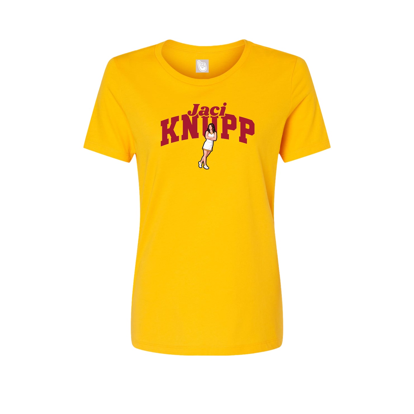 Fitted Women's Tee — Signature Arch in Gold