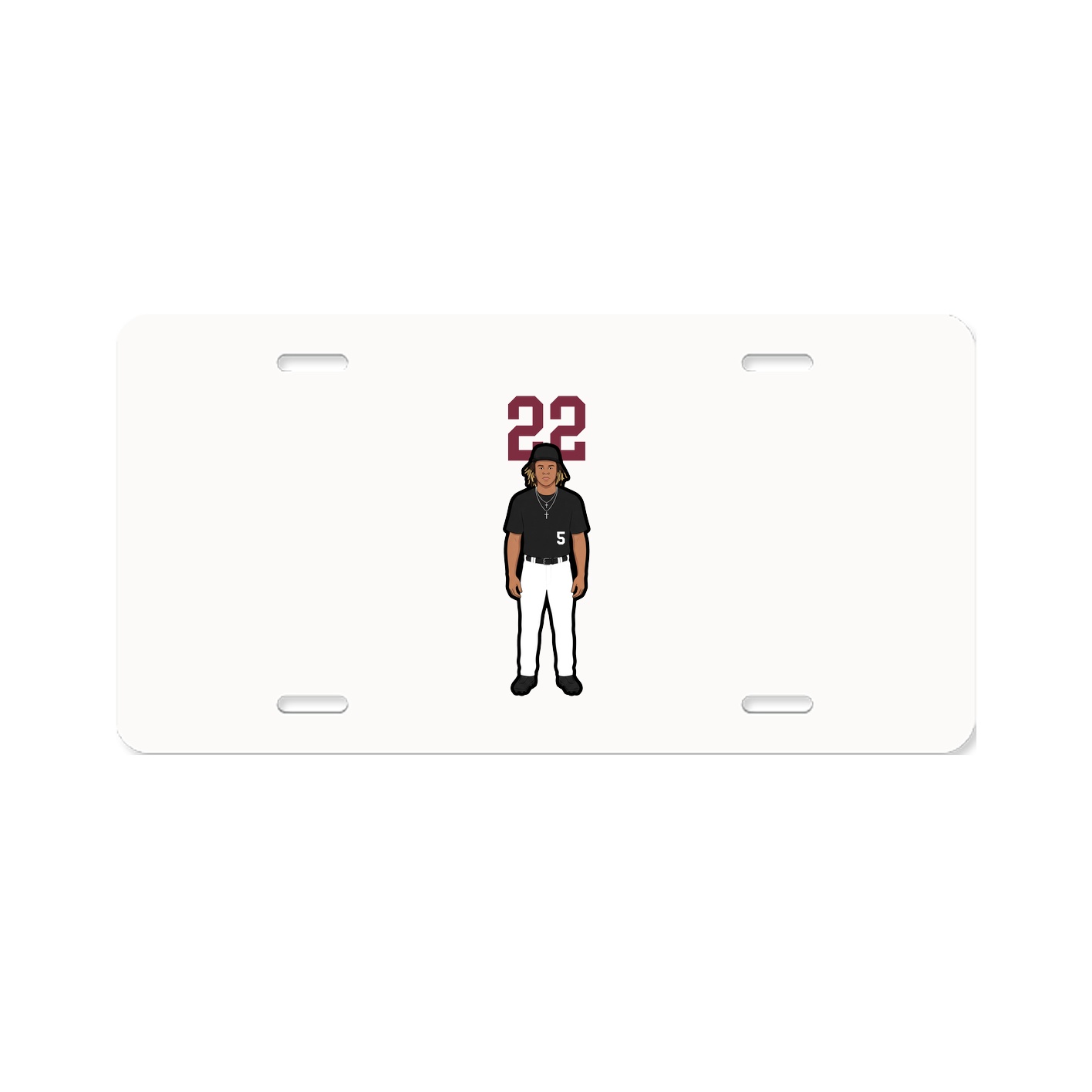 License Plate — Number Top in Classic