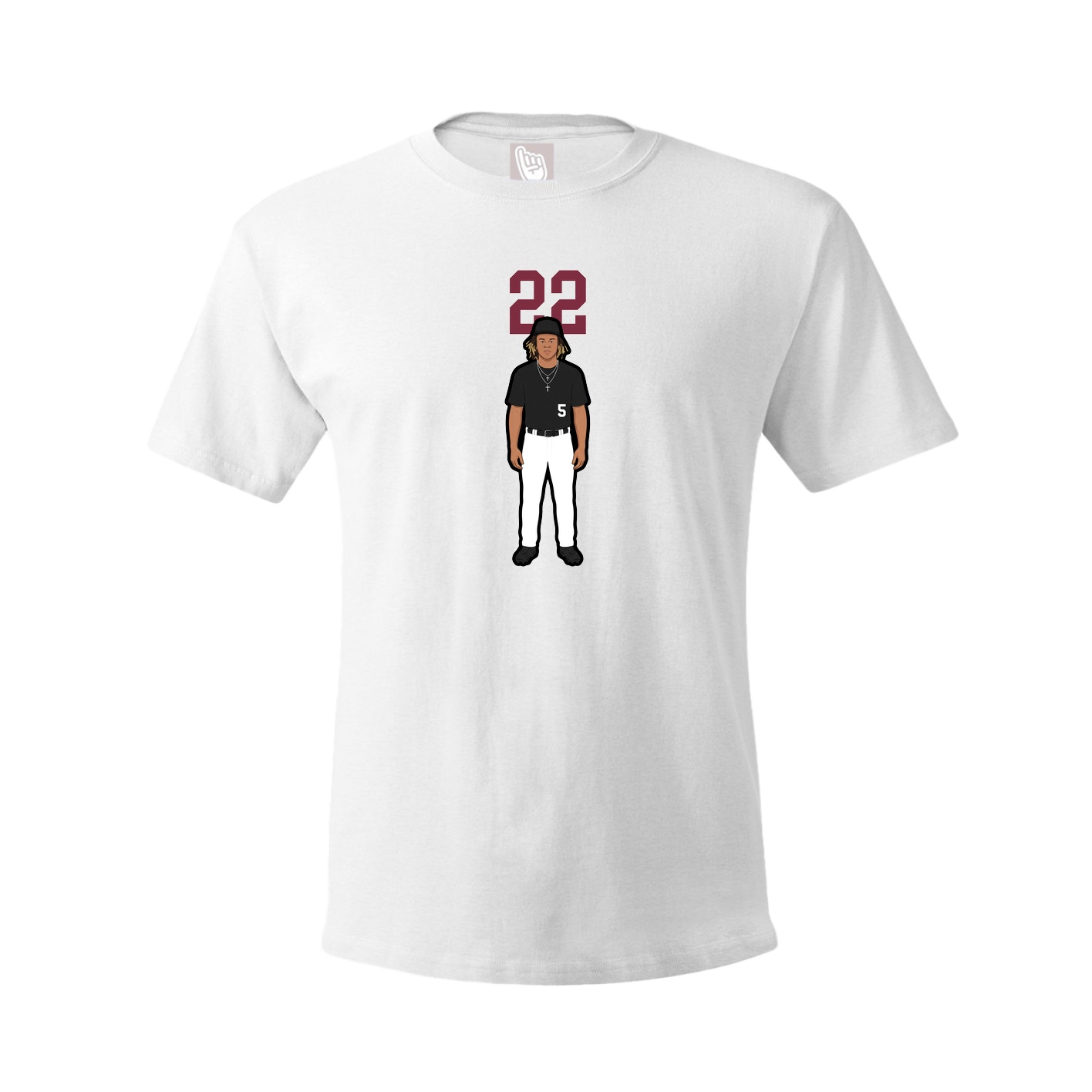 Tee — Number Top in White
