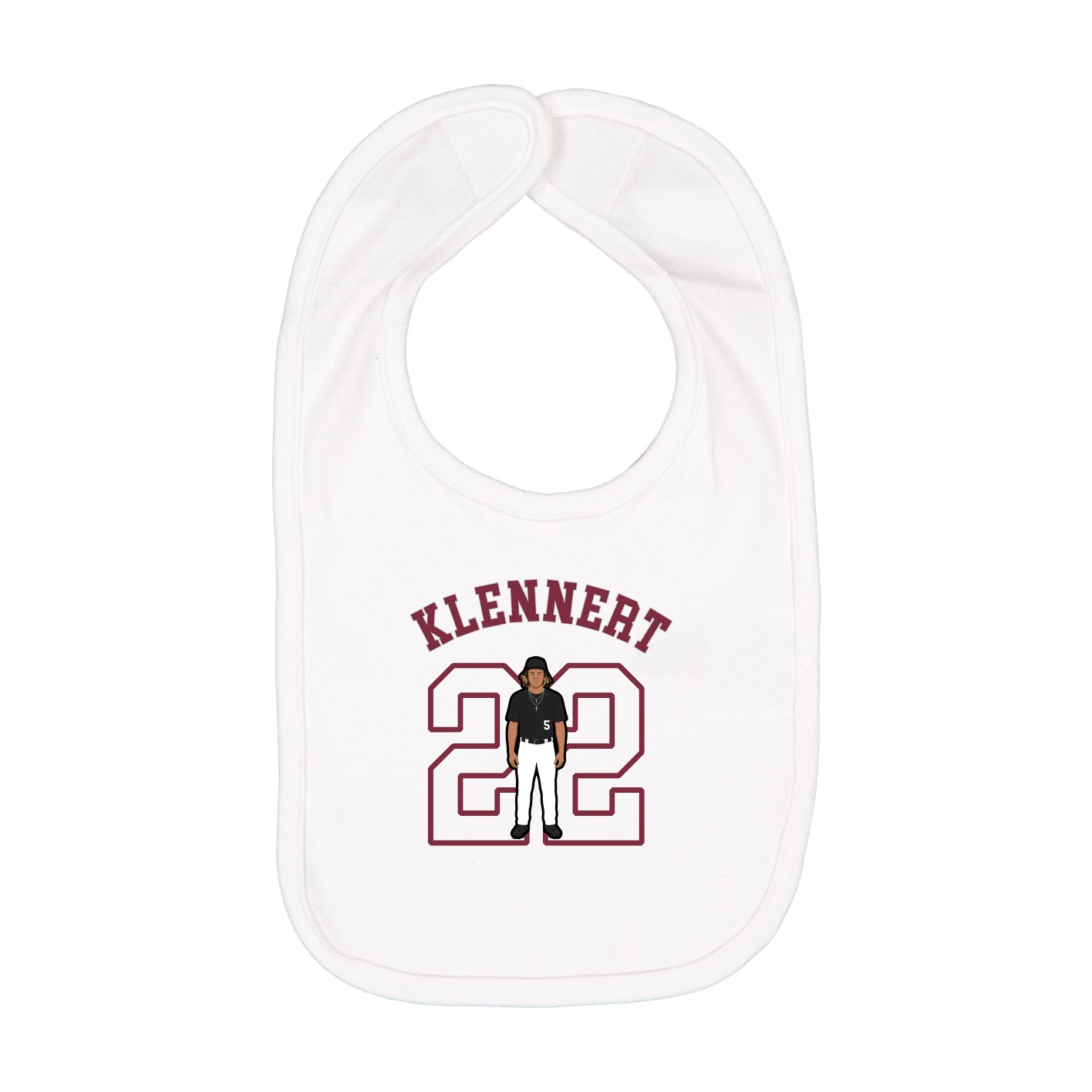 Infant Bib — Shirsey Arch in White