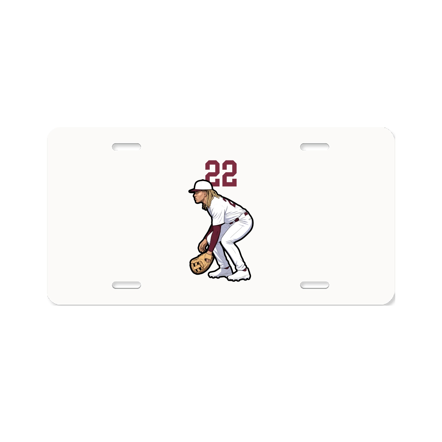 License Plate — Number Top in Classic
