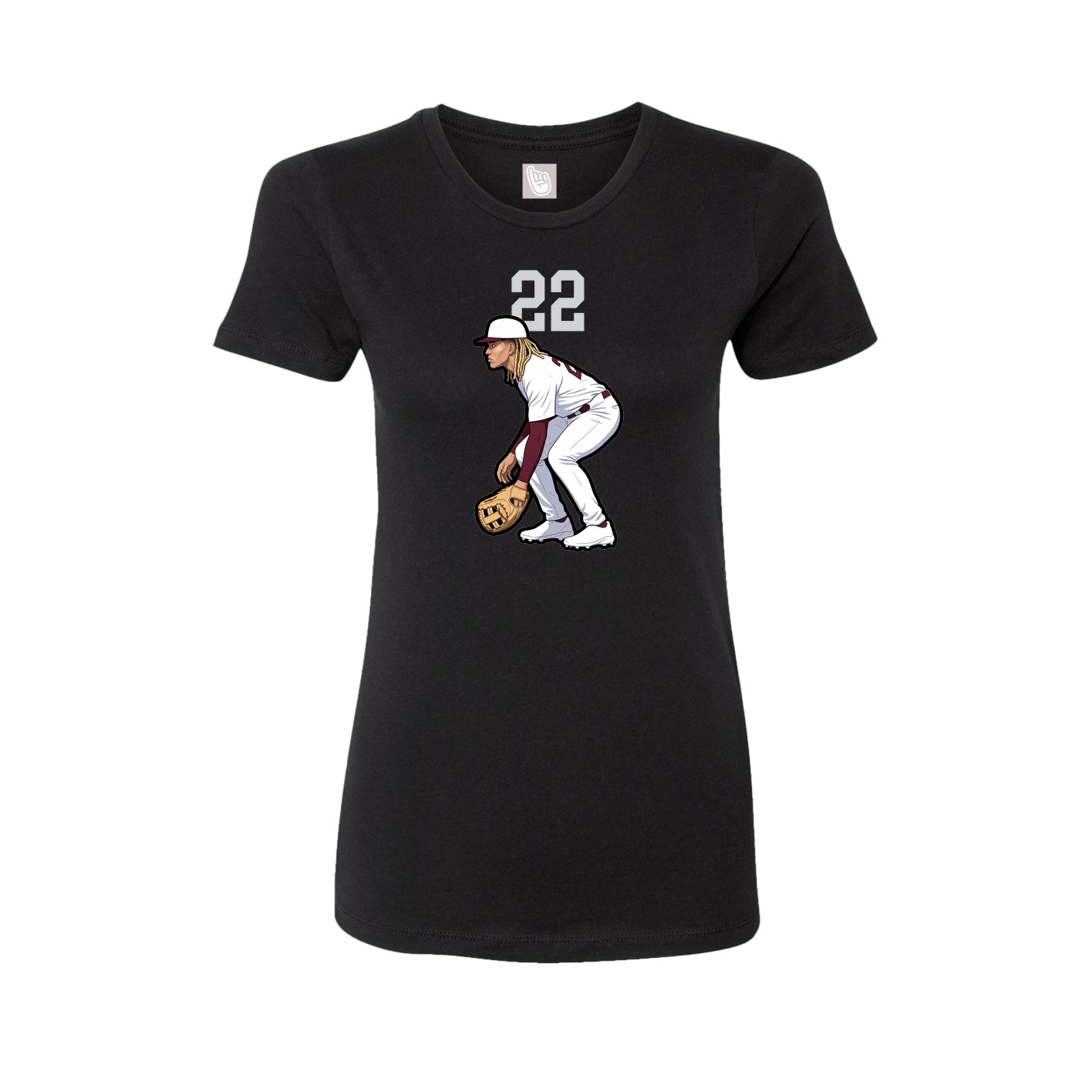 Womens Tee — Number Top in Black