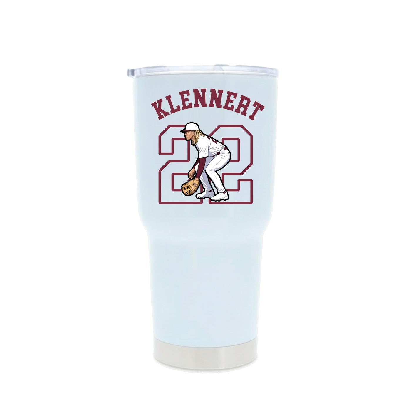 30oz Stainless Steel Tumbler — Shirsey Arch in White