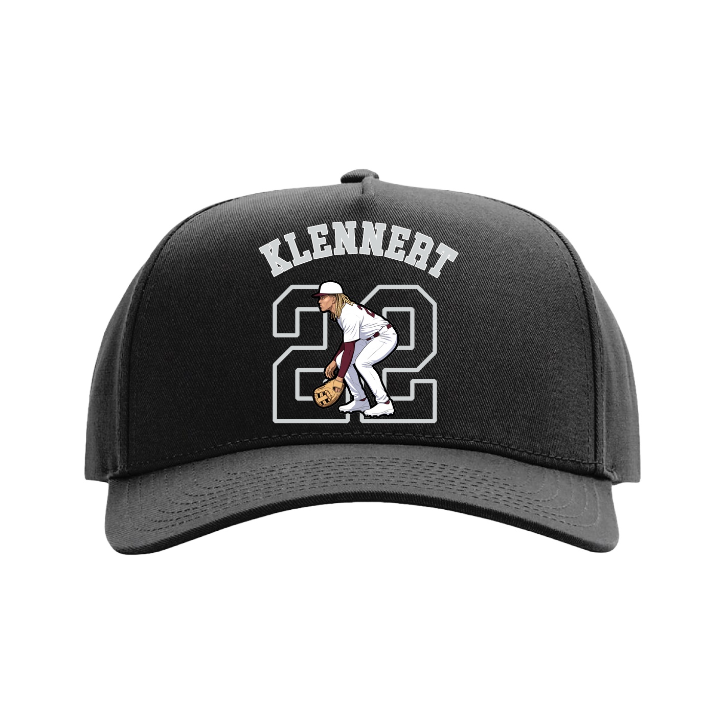 Full Fabric Five-Panel Champ Cap — Shirsey Arch in Black