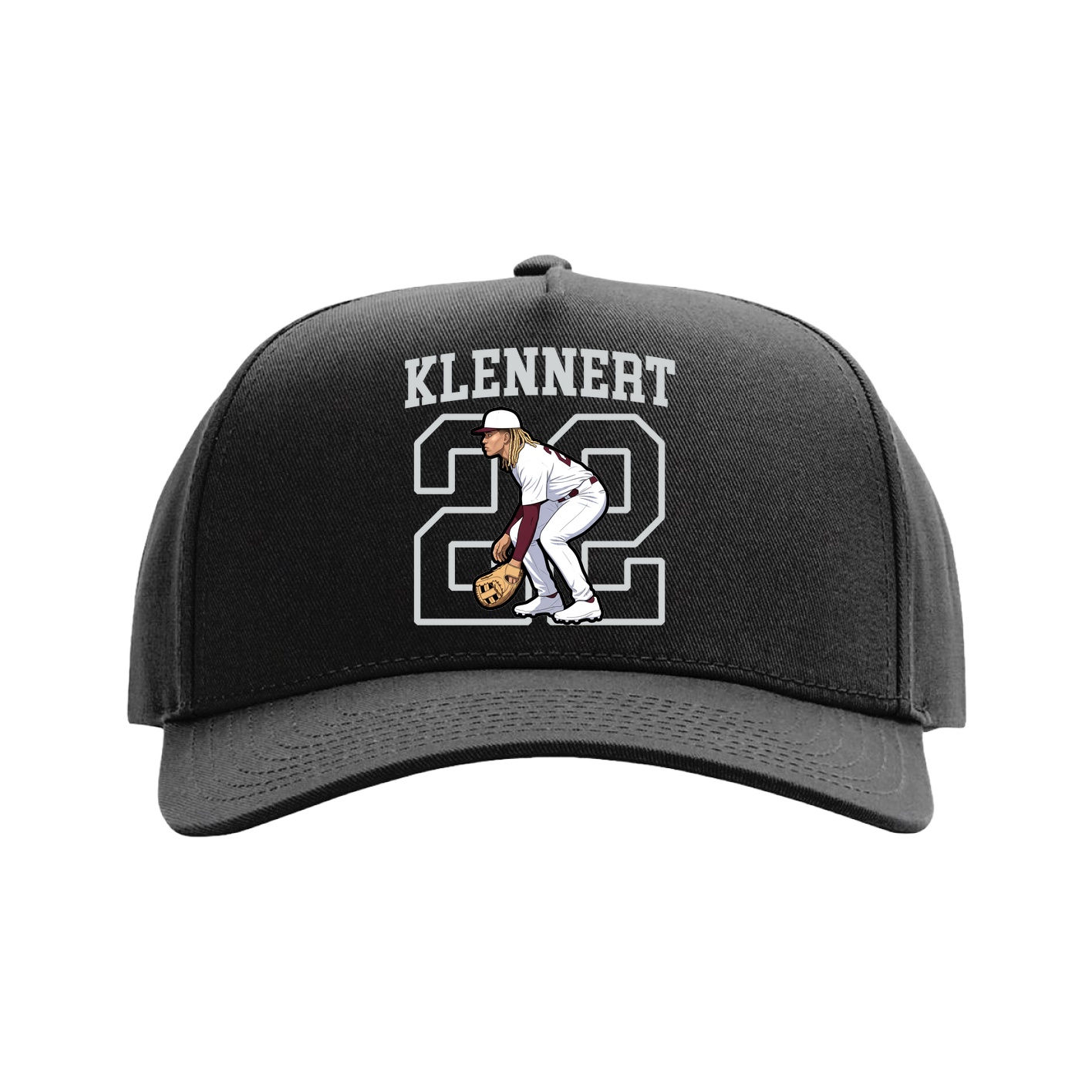 Full Fabric Five-Panel Champ Cap — Shirsey in Black