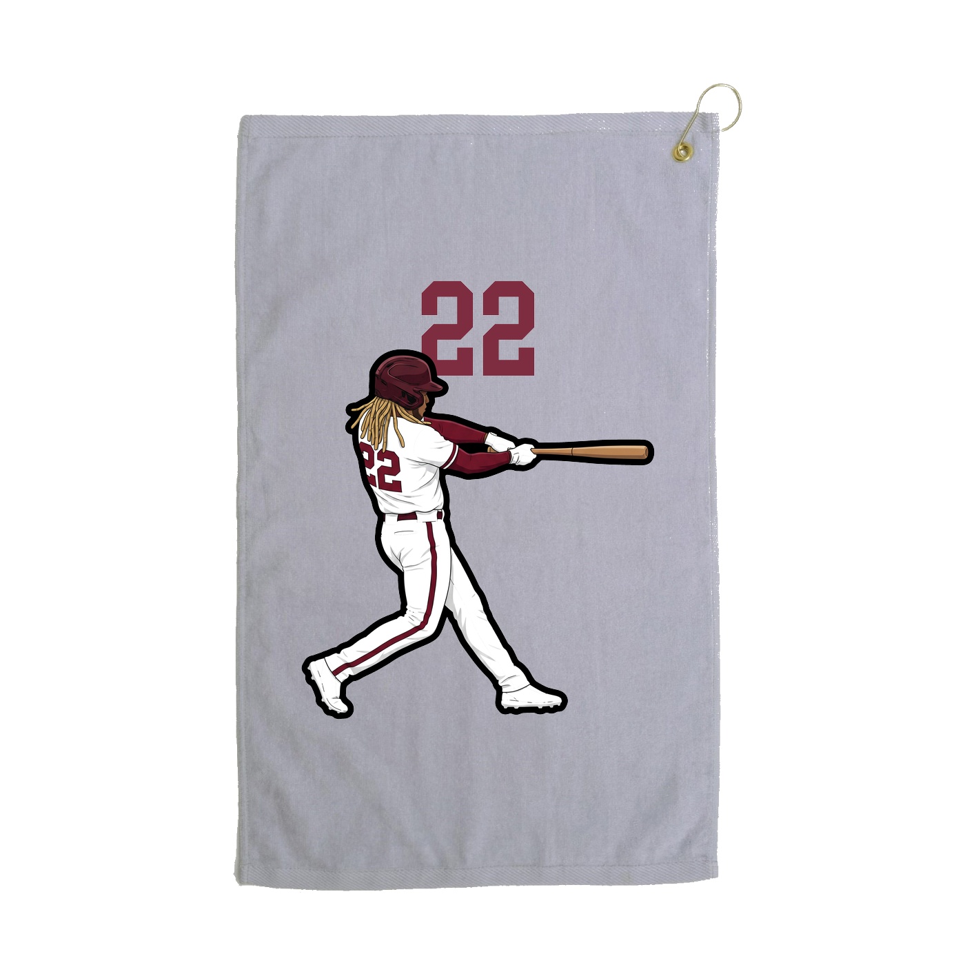 Golf Towel — Number Top in Grey