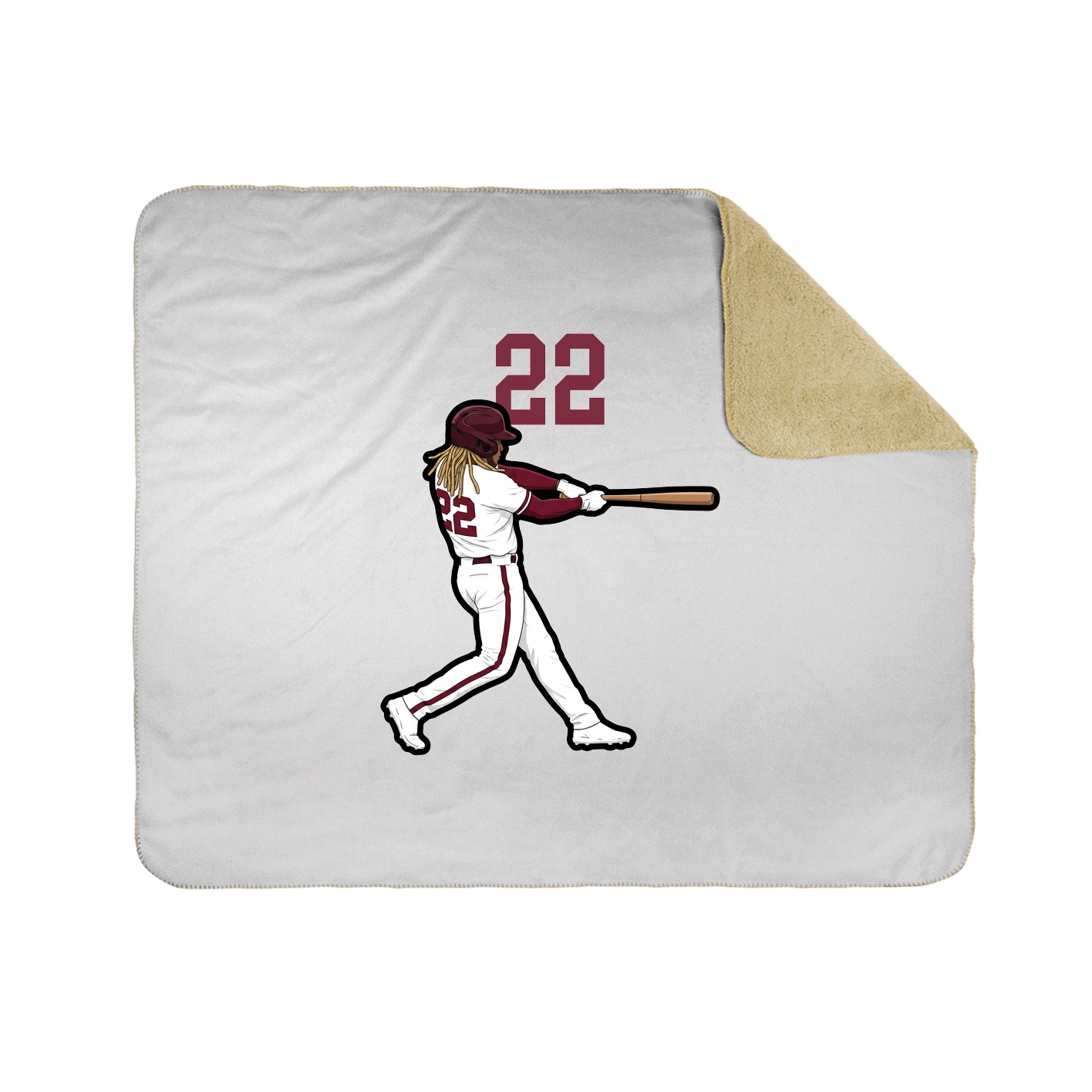 Throw Blanket — Number Top in White