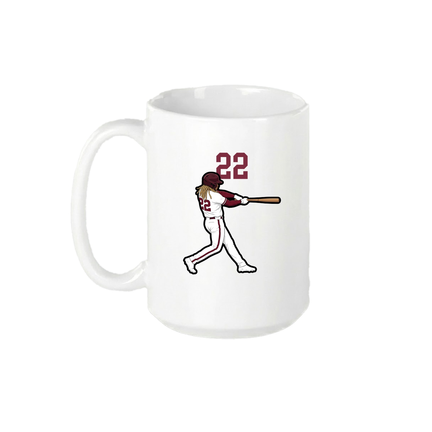 15oz Coffee Mug — Number Top in White