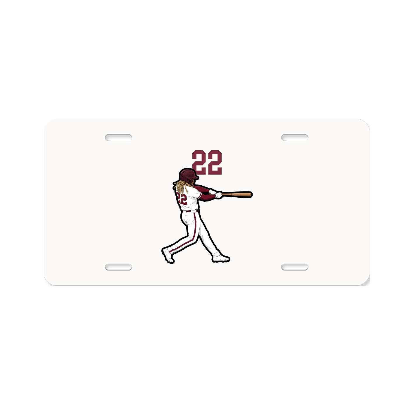 License Plate — Number Top in Classic
