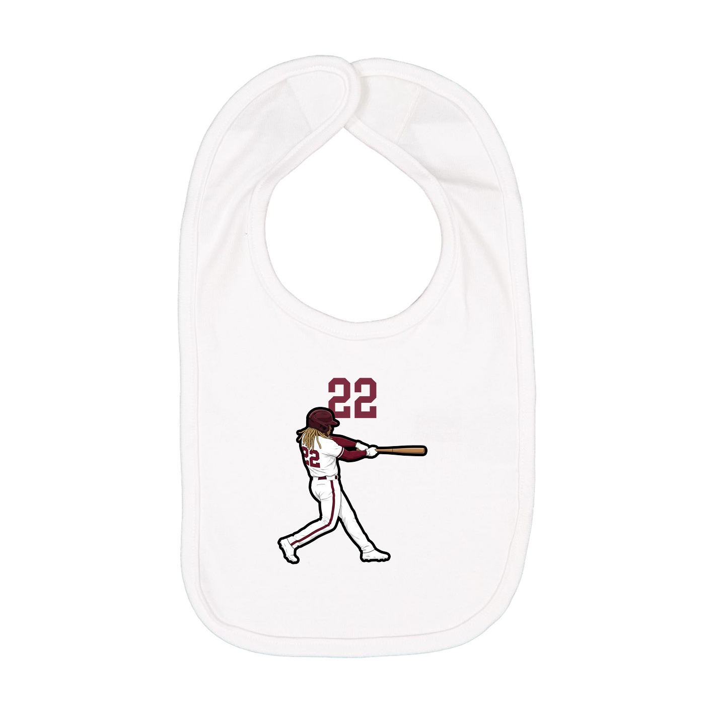 Infant Bib — Number Top in White