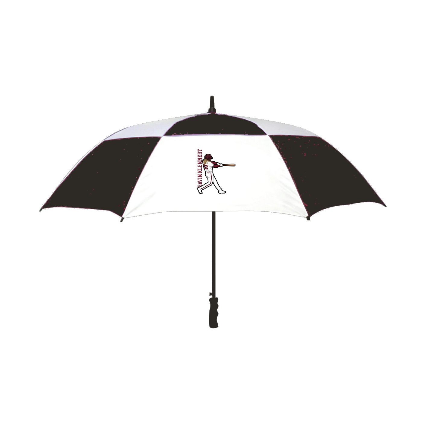 Golf Umbrella — Name Vertical in Black