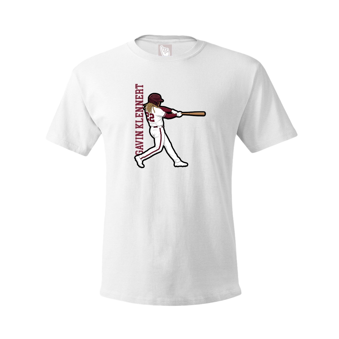 Youth Tee — Name Vertical in White