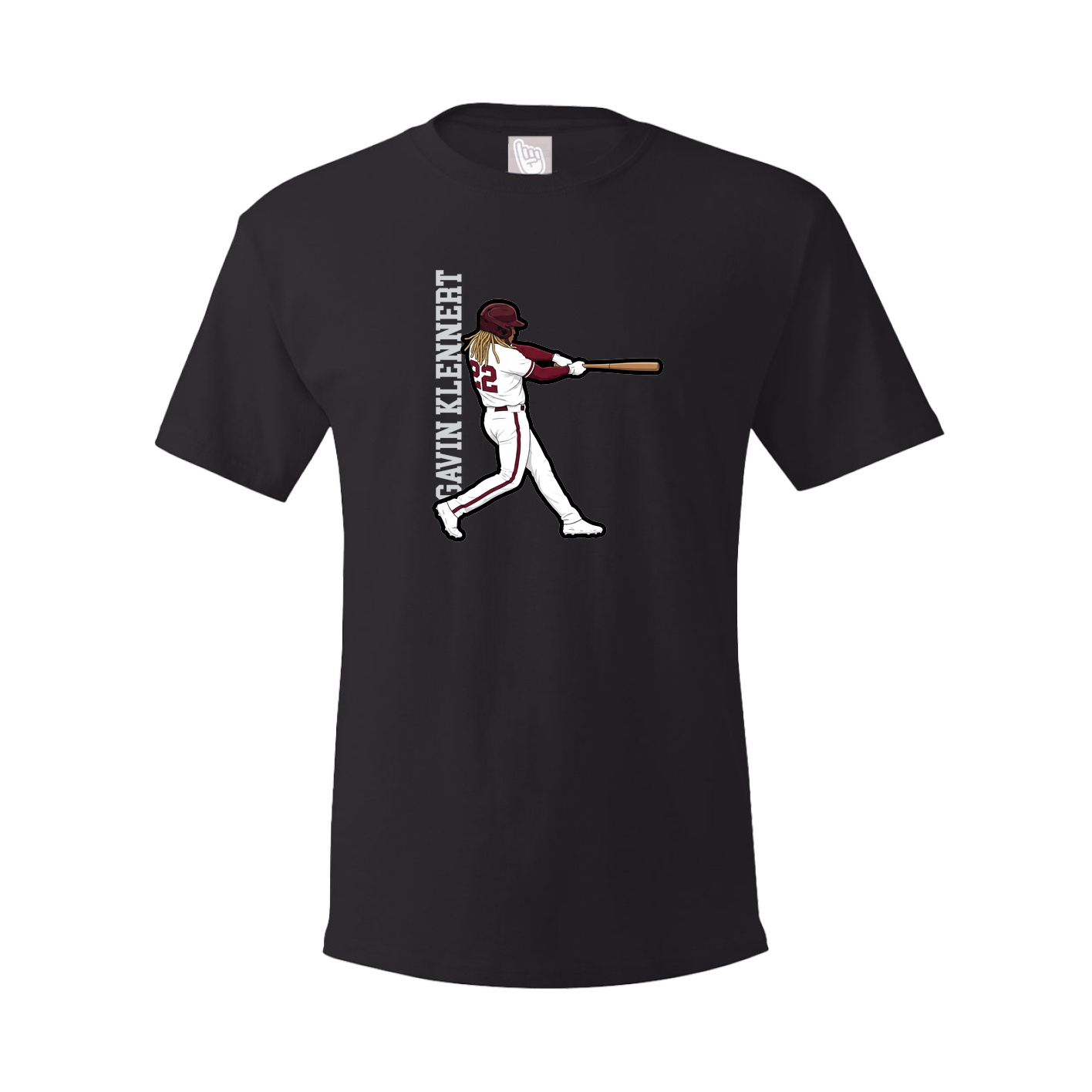 Youth Tee — Name Vertical in Black