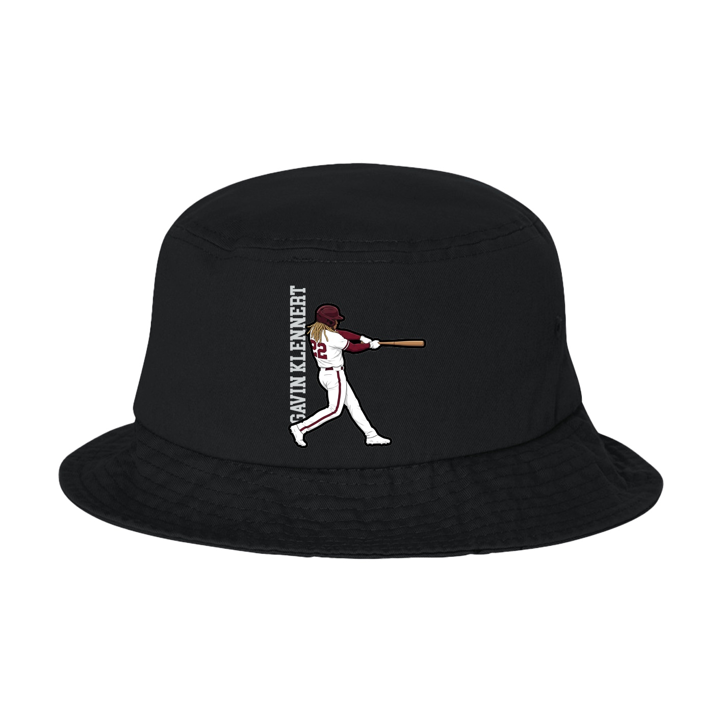 Bucket Cap — Name Vertical in Black
