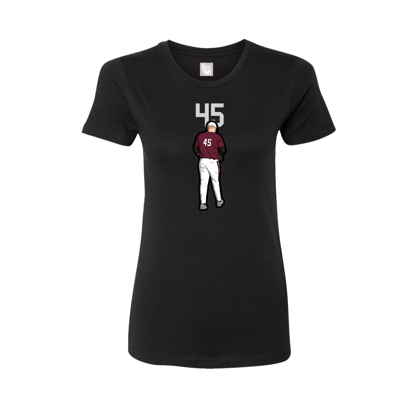 Womens Tee — Number Top in Black