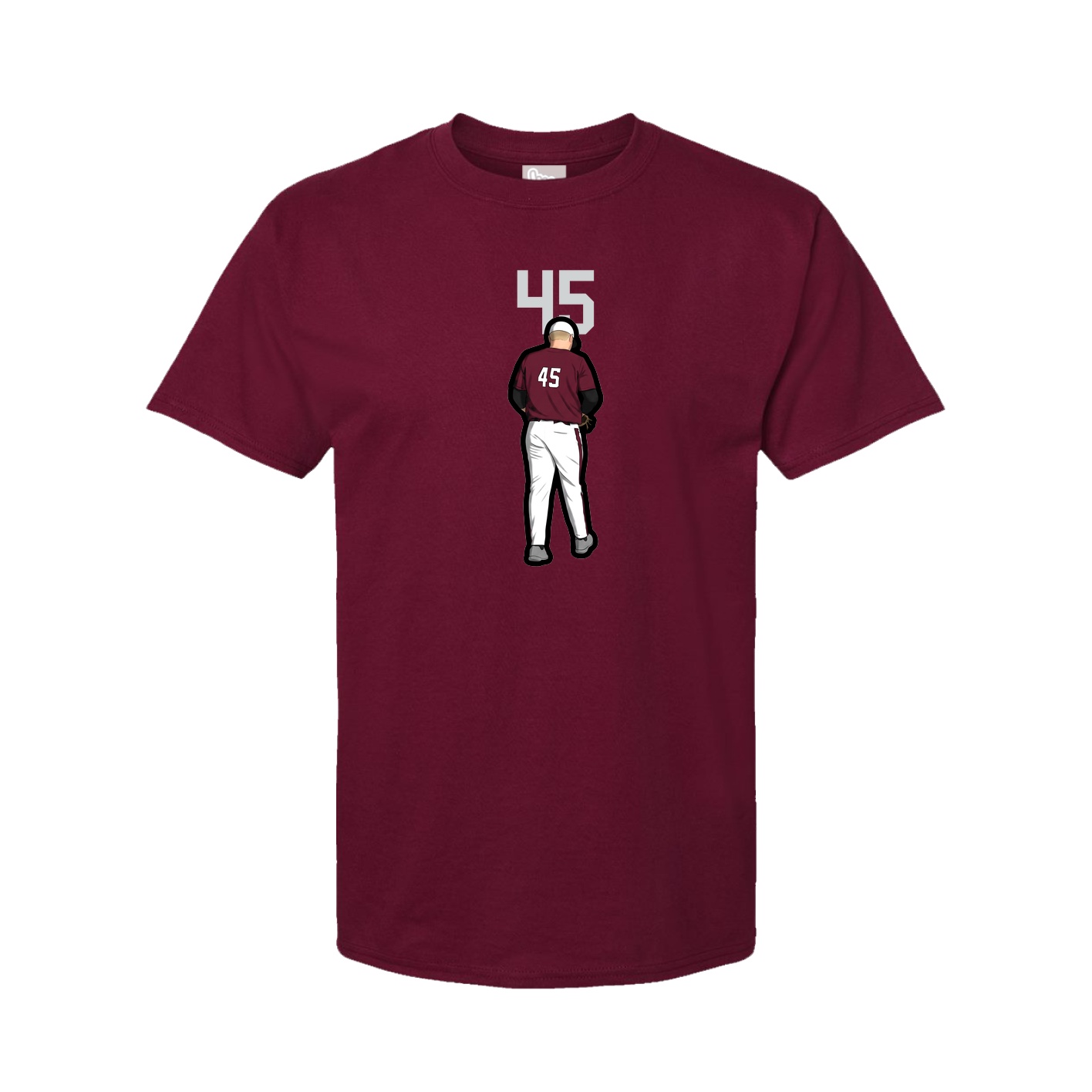 Youth Tee — Number Top in Cardinal