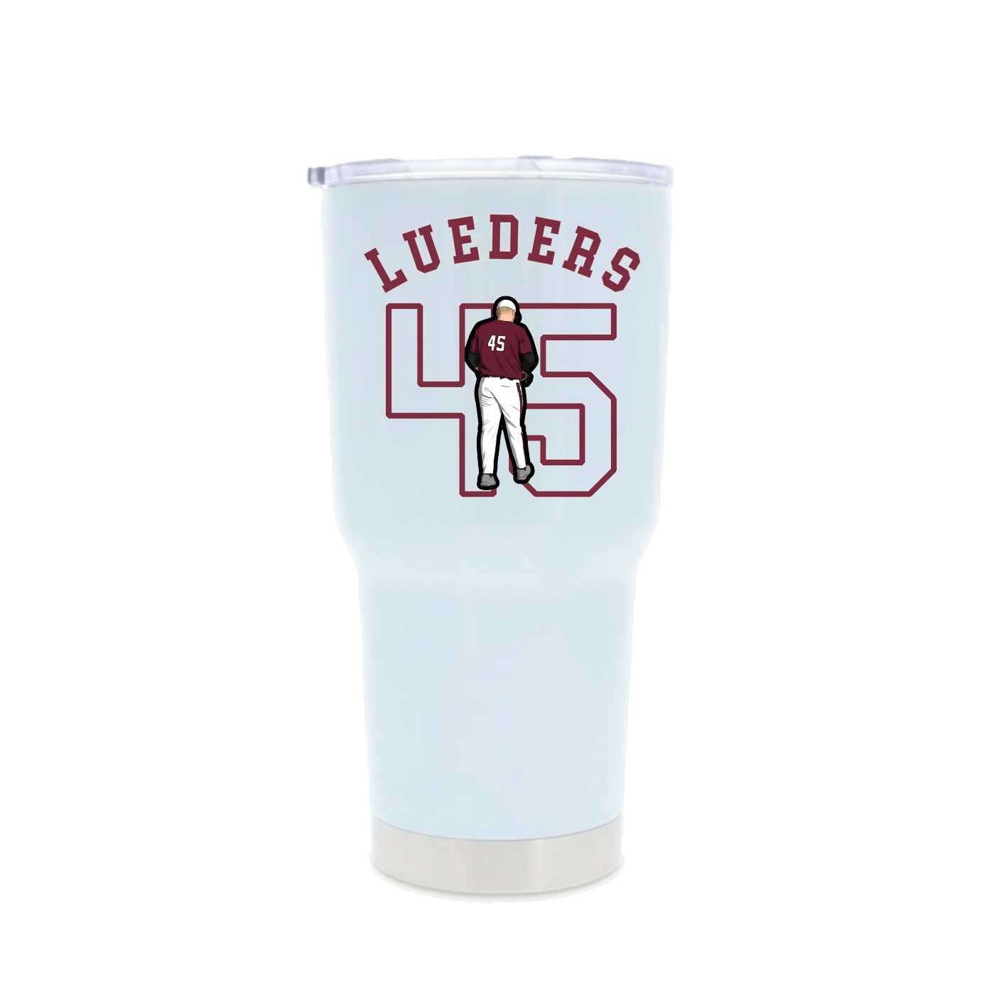 30oz Stainless Steel Tumbler — Shirsey Arch in White