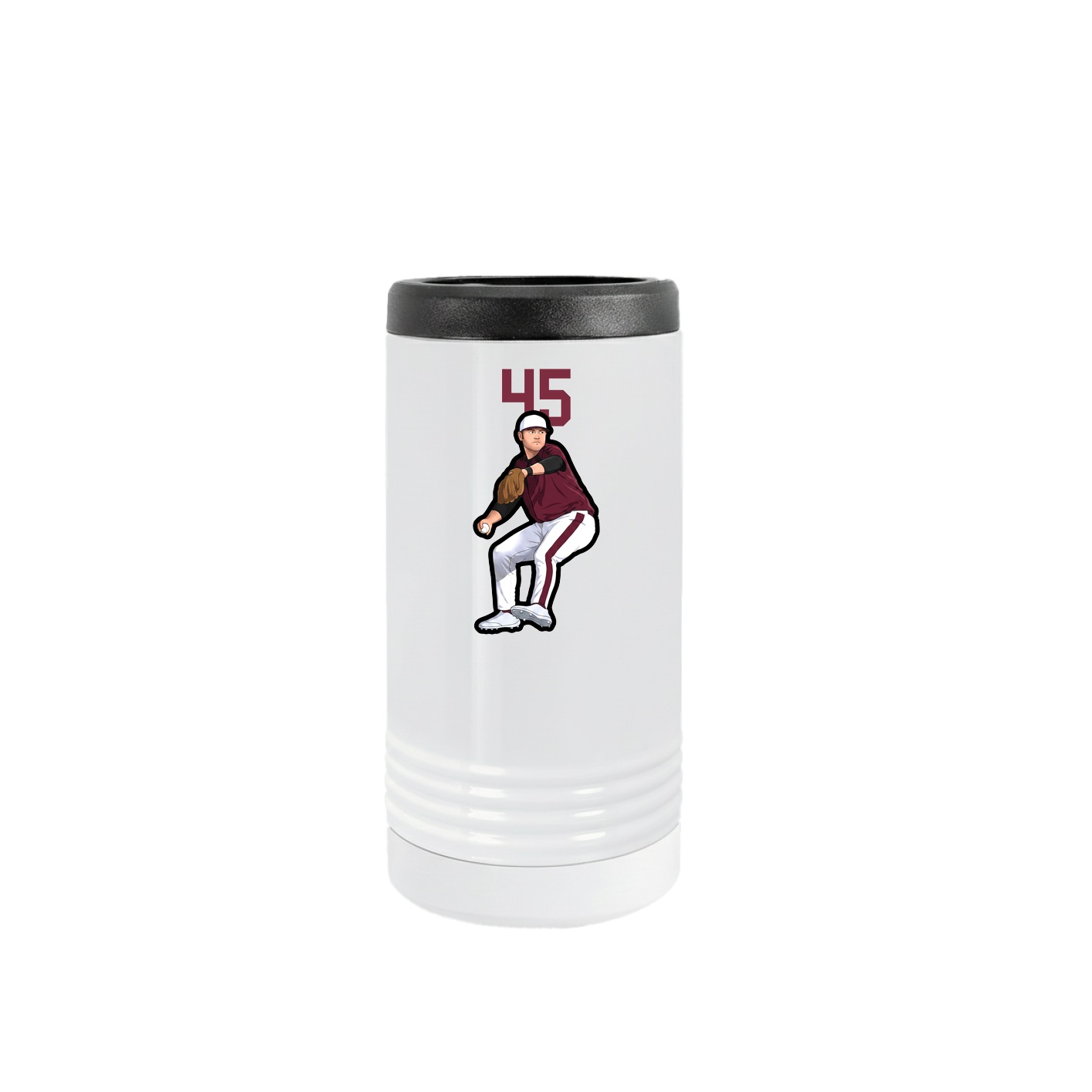 Slim Beverage Holder — Number Top in White