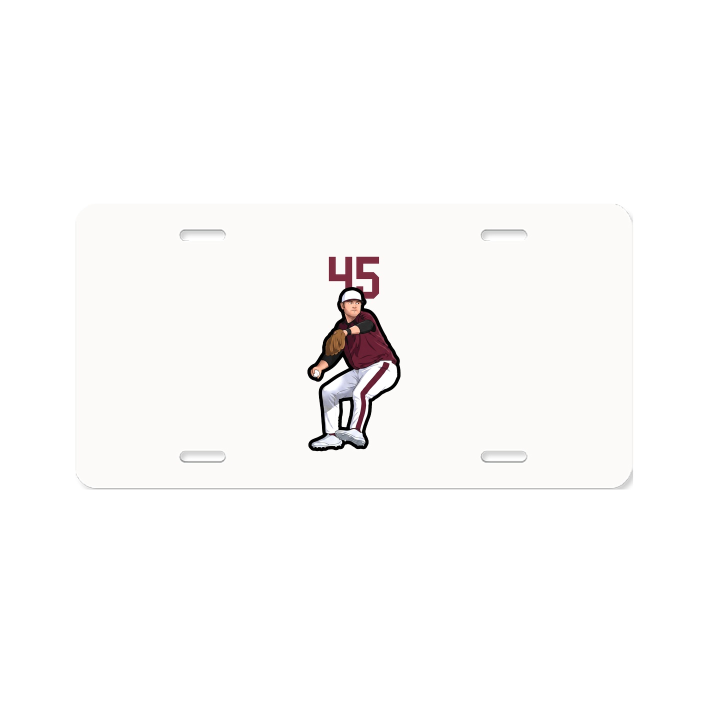 License Plate — Number Top in Classic