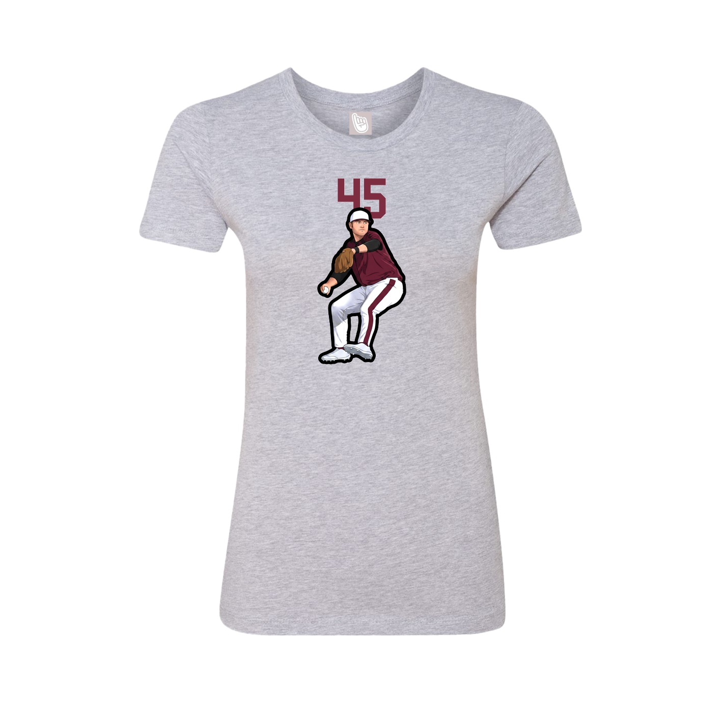 Womens Tee — Number Top in Grey
