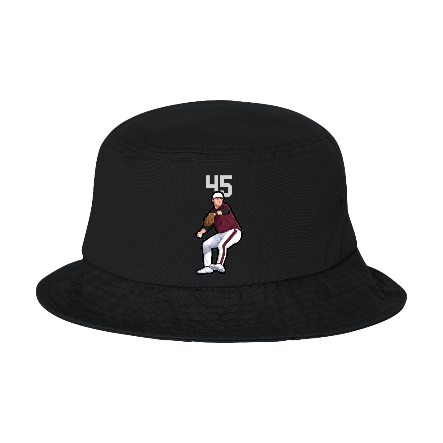 Bucket Cap — Number Top in Black