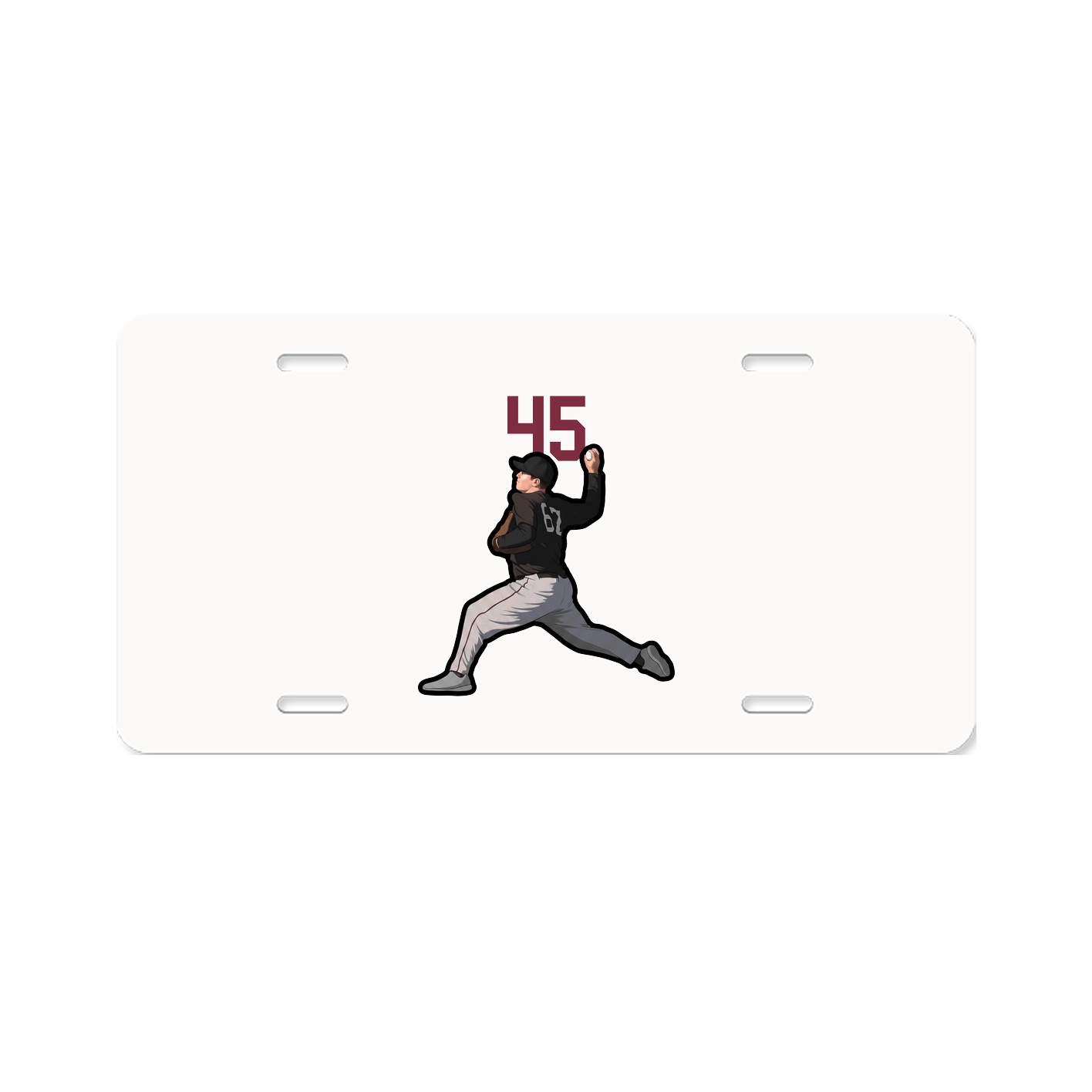 License Plate — Number Top in Classic