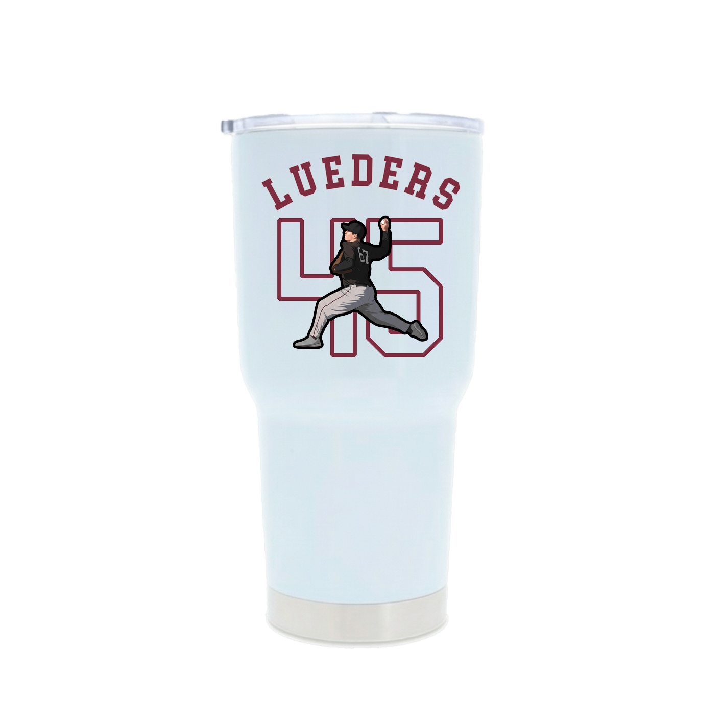 30oz Stainless Steel Tumbler — Shirsey Arch in White