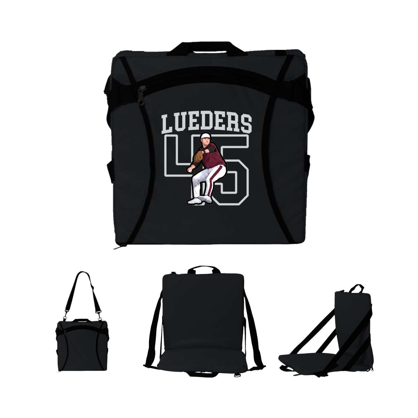 Folding Stadium Seat — Shirsey in Black