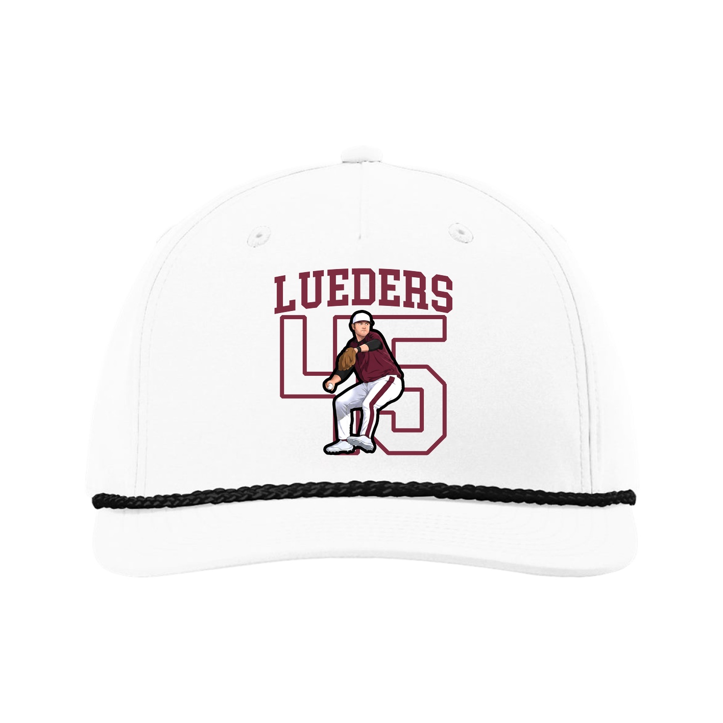 Five-Panel Classic Rope Cap — Shirsey in White