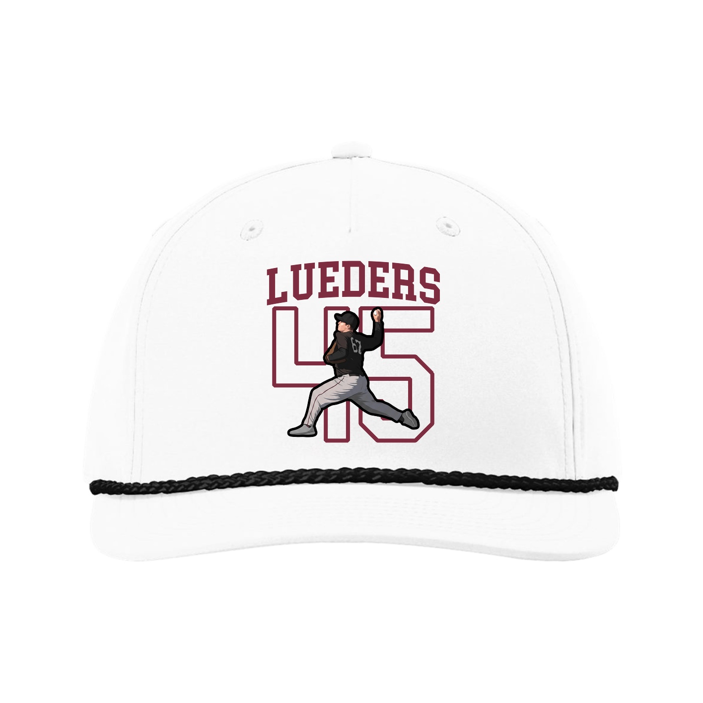 Five-Panel Classic Rope Cap — Shirsey in White