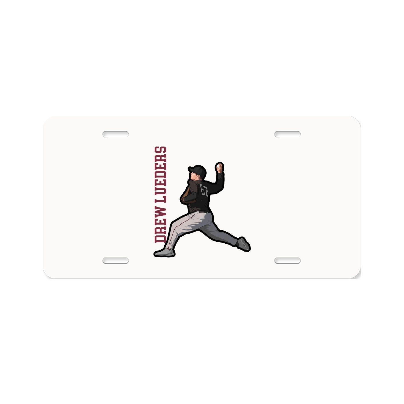 License Plate — Name Vertical in Classic