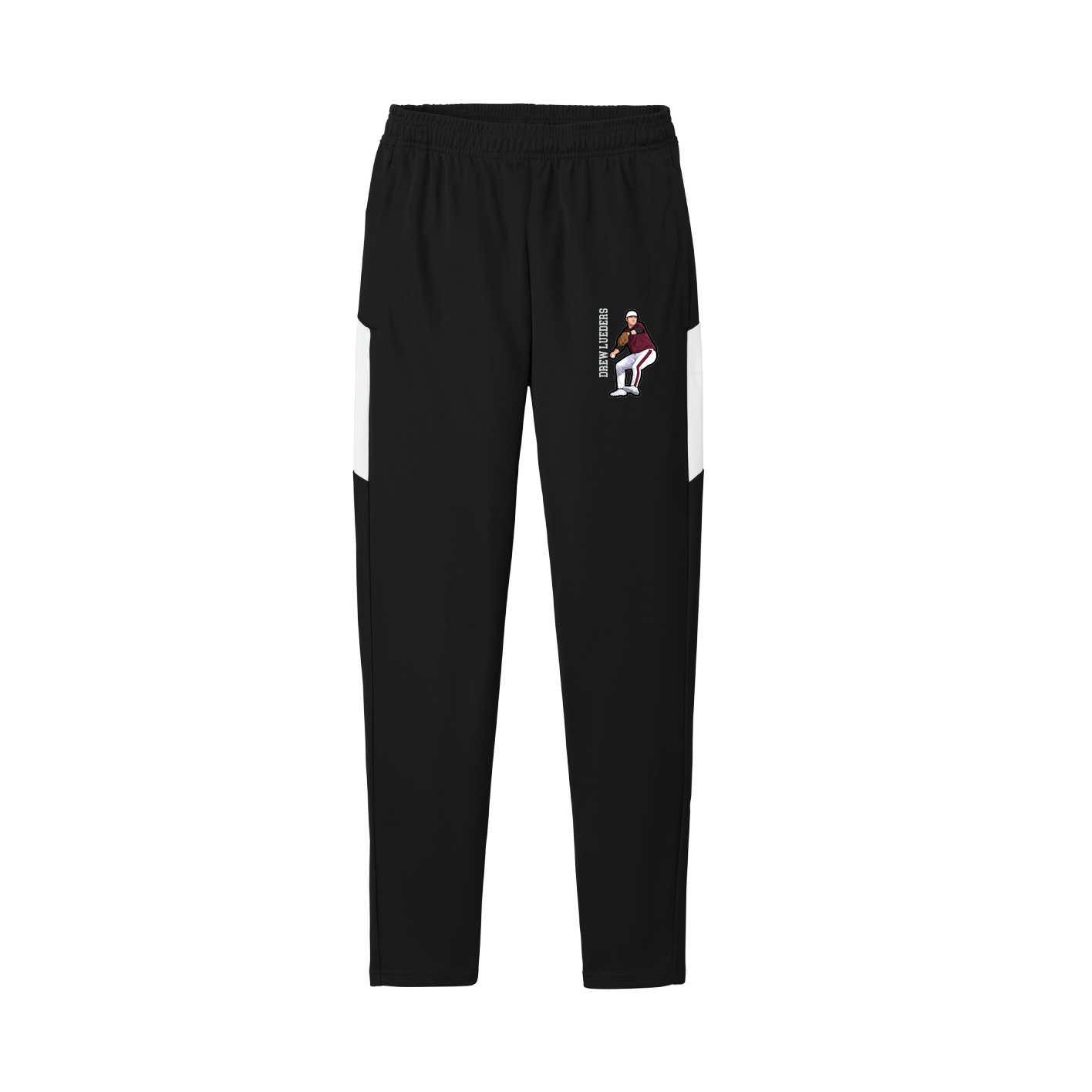 Team Travel Pant — Name Vertical in Black/White