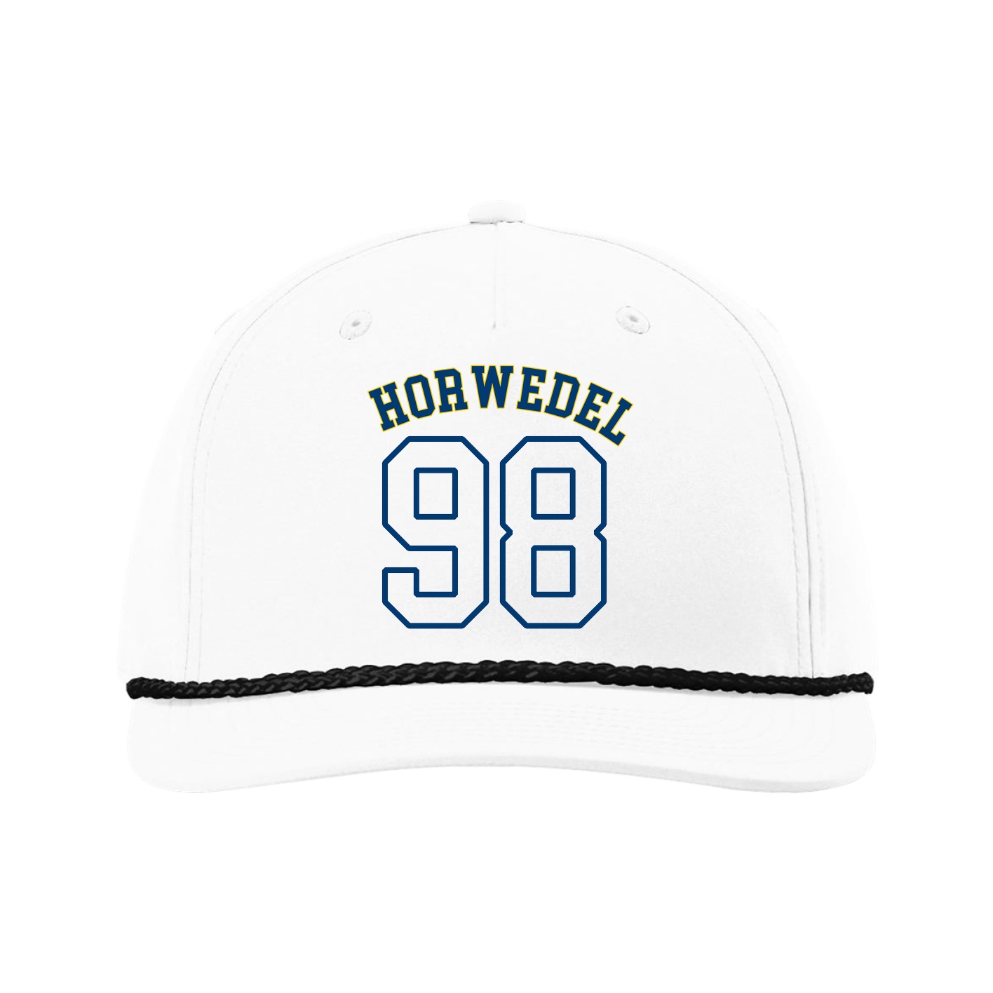 Five-Panel Classic Rope Cap — Shirsey Arch in White