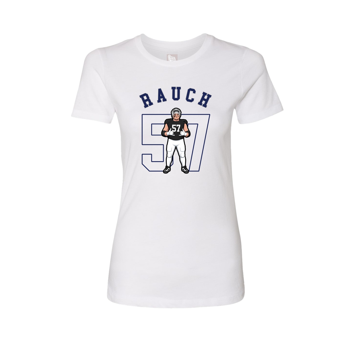 Fitted Women's Tee — Shirsey Arch in White