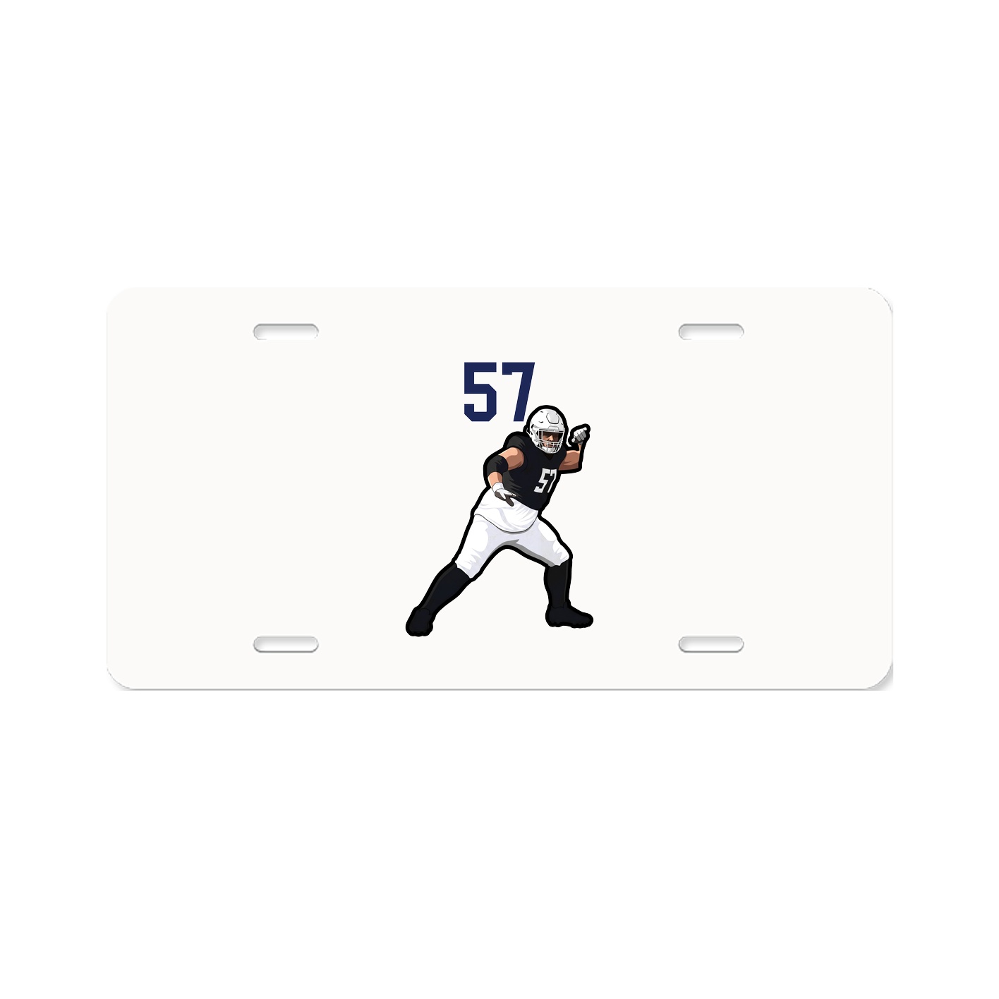 License Plate — Number Top in Classic