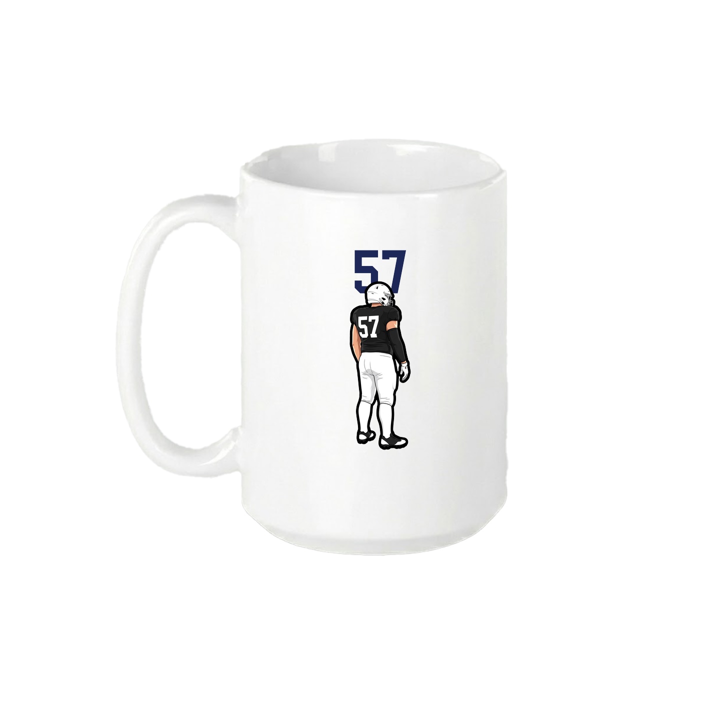 15oz Coffee Mug — Number Top in White