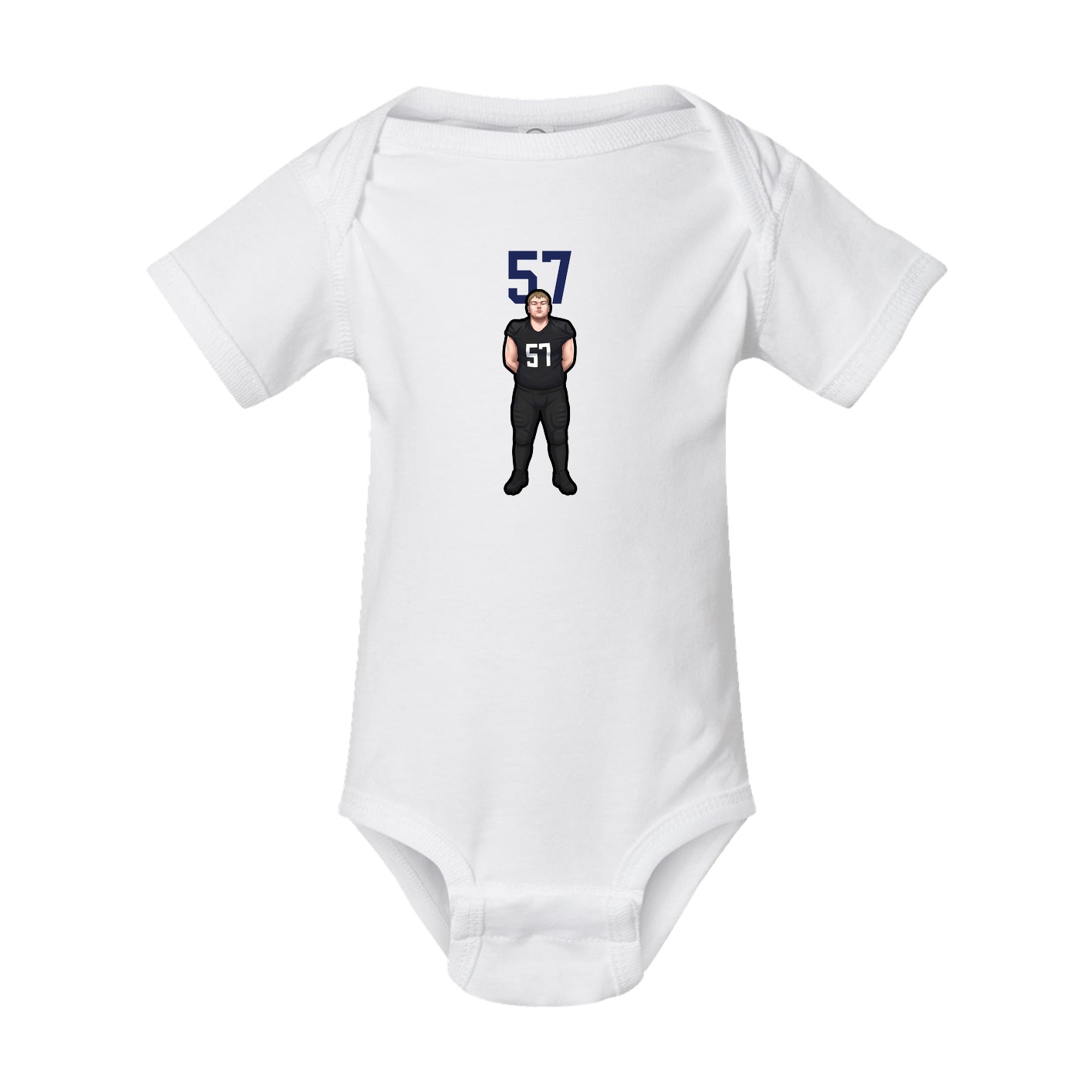 Baby Onesie — Number Top in White