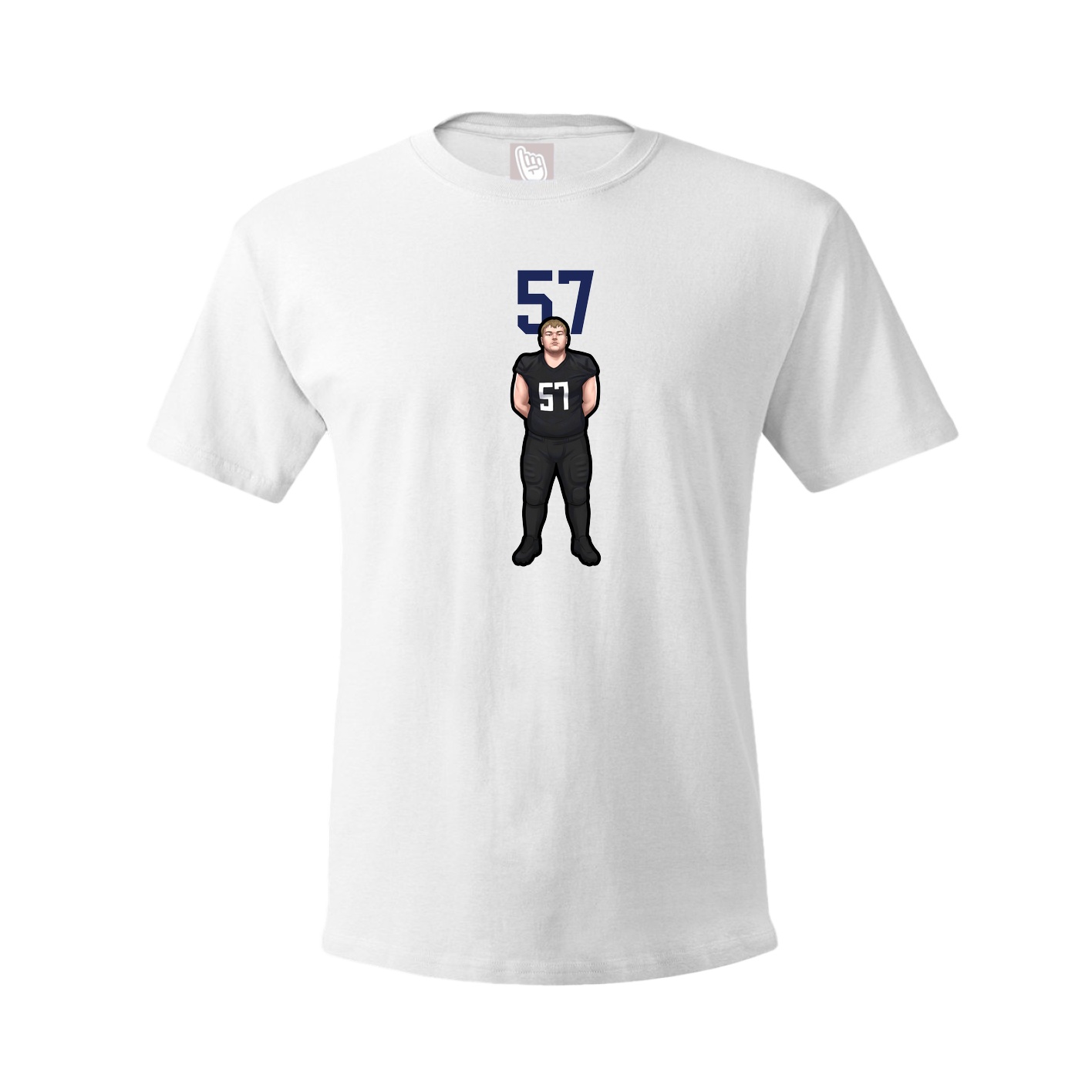 Youth Tee — Number Top in White