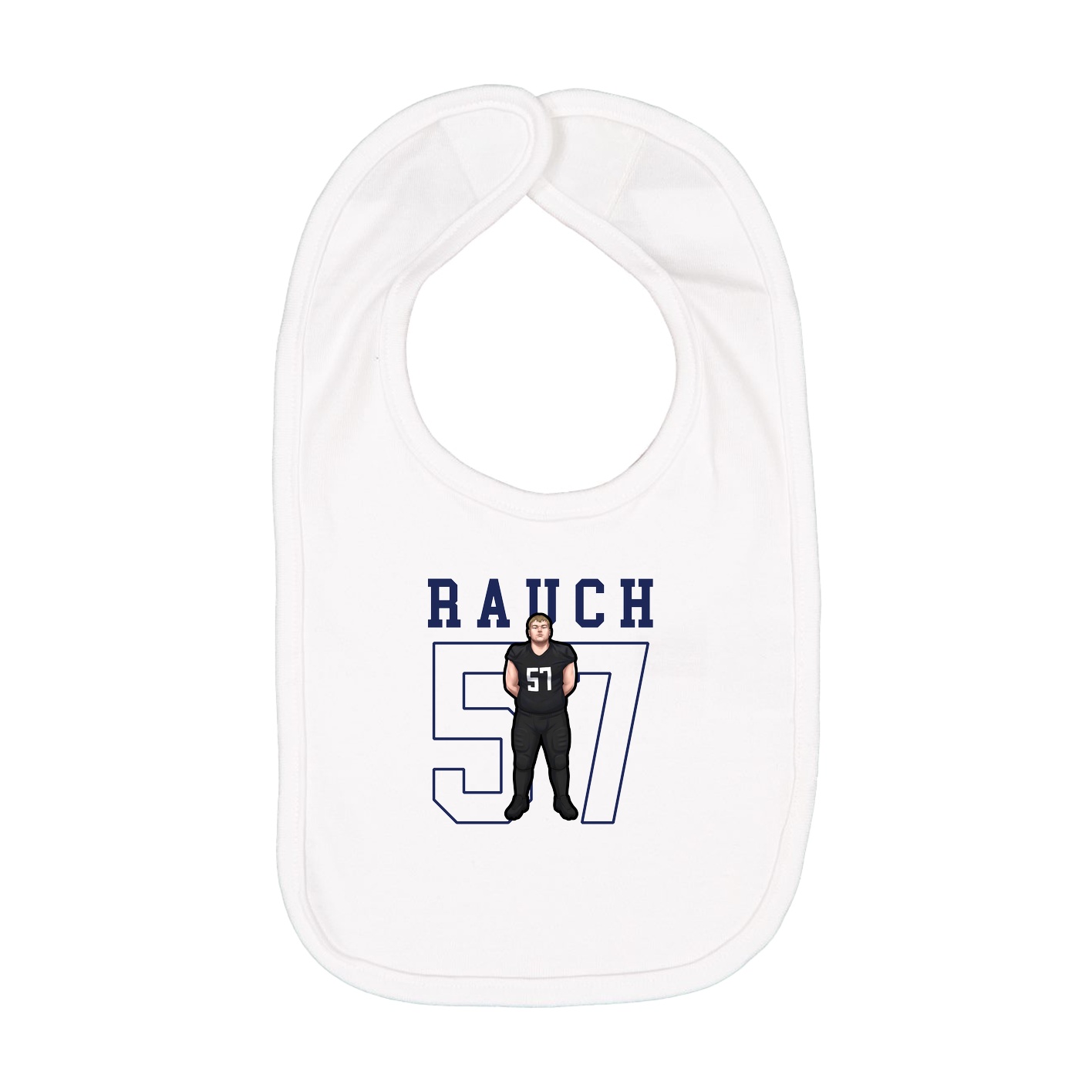 Infant Bib — Shirsey in White