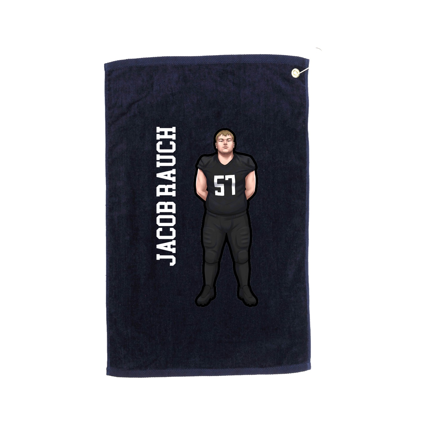 Golf Towel — Name Vertical in Navy