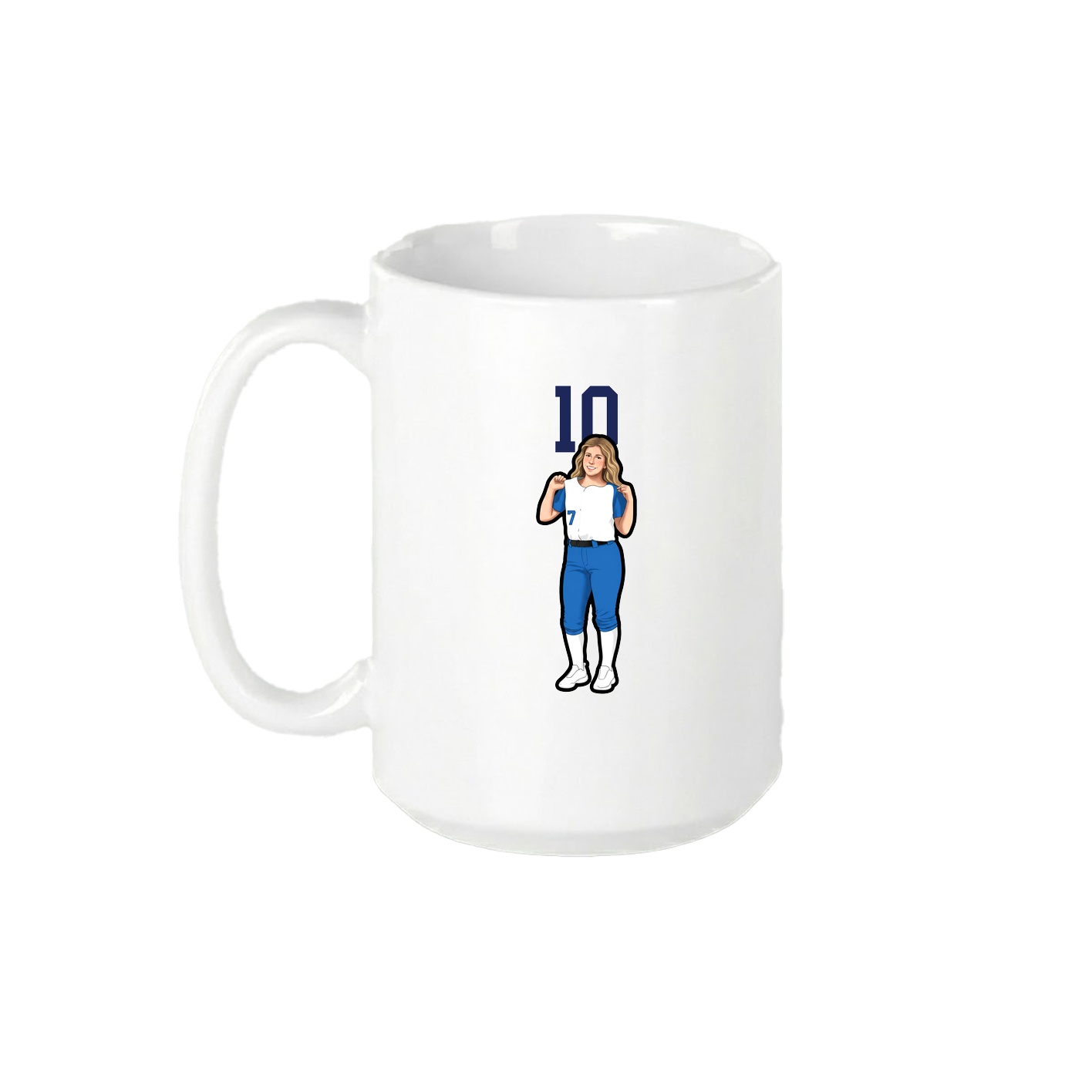15oz Coffee Mug — Number Top in White