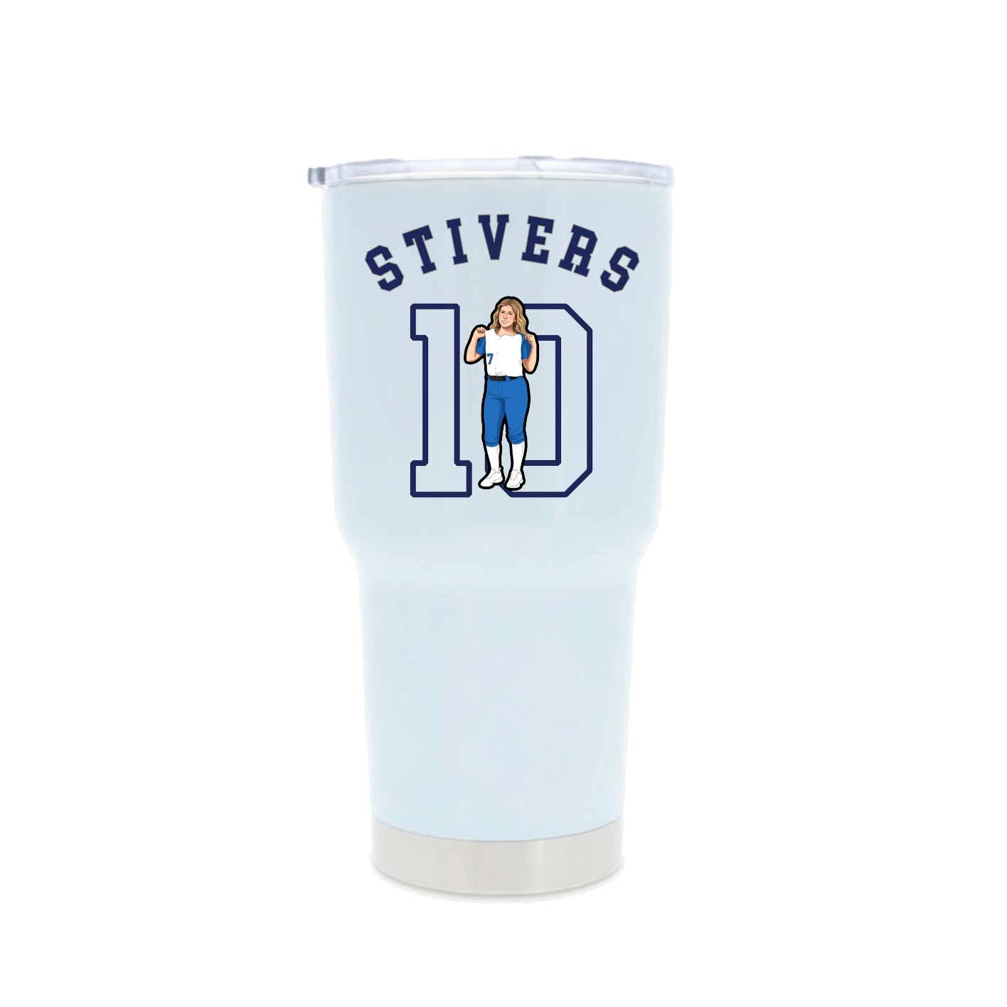 30oz Stainless Steel Tumbler — Shirsey Arch in White