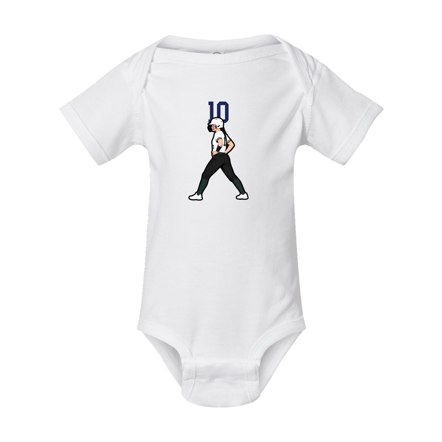 Baby Onesie — Number Top in White