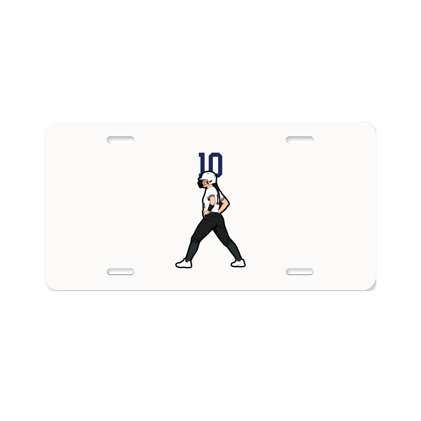 License Plate — Number Top in Classic